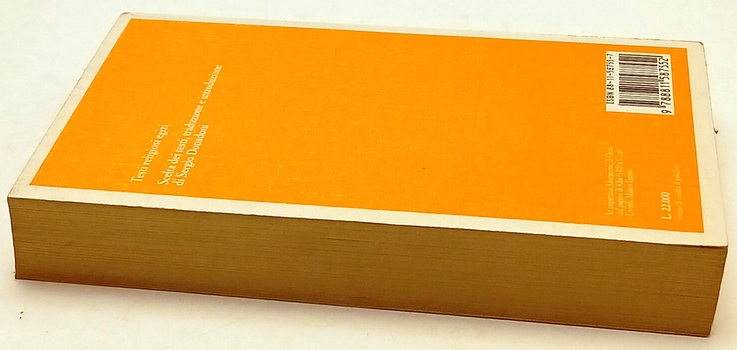 Testi religiosi egizi - Sergio Donadoni - I Grandi Libri Garzanti - 1a ed. - XFS