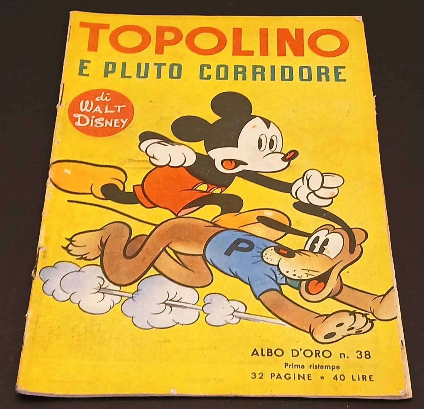 Albo d'oro n.38 Topolino e Pluto corridore - Mondadori - prima ristampa - H26