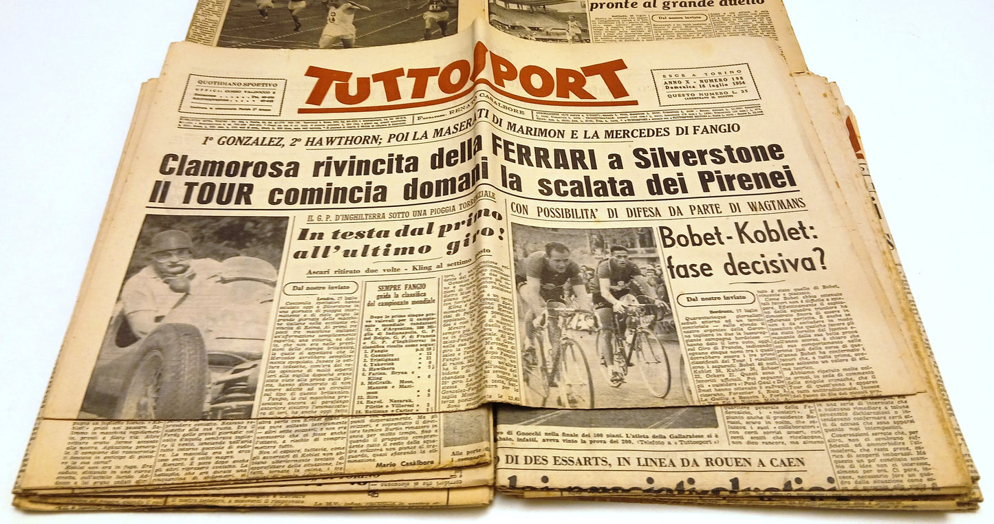 Lotto TUTTOSPORT dal 12/7/1954 al 29/7/1954 Tour de France - 18 numeri - YFS637