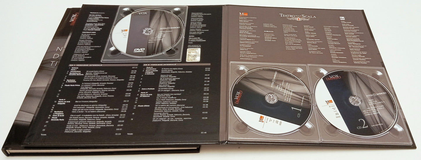 LZ- NABUCCO Luisotti Abbado Teatro alla Scala 2 VOLUMI + 1 DVD e 2 CD - YFS817