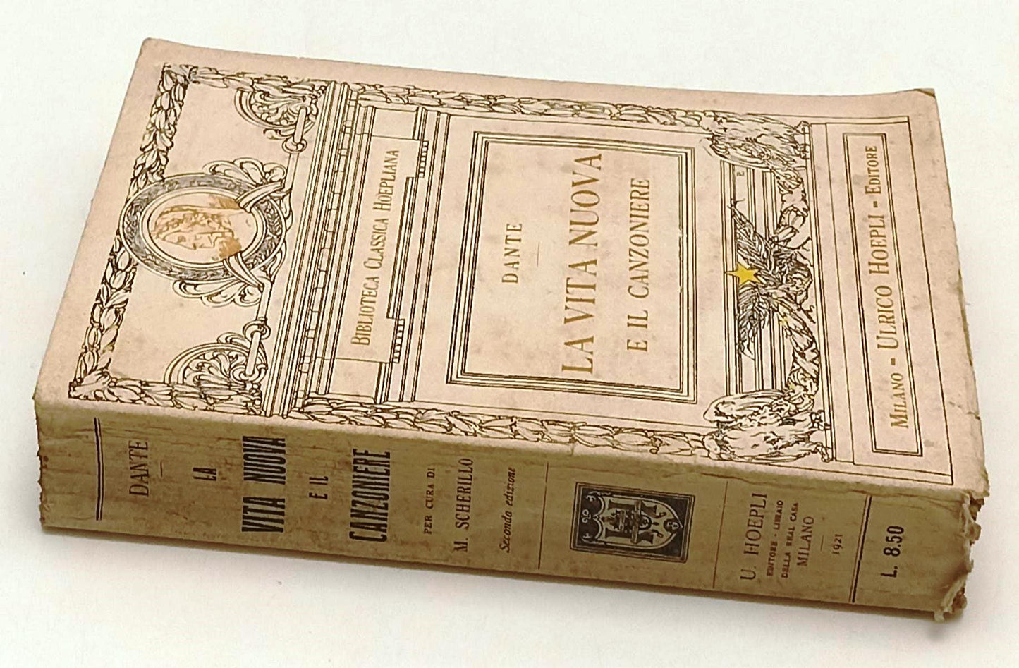 LA VITA NUOVA E IL CANZONIERE- DANTE- ULRICO HOEPLI-- 2a ED.- 1921- B-XFS210
