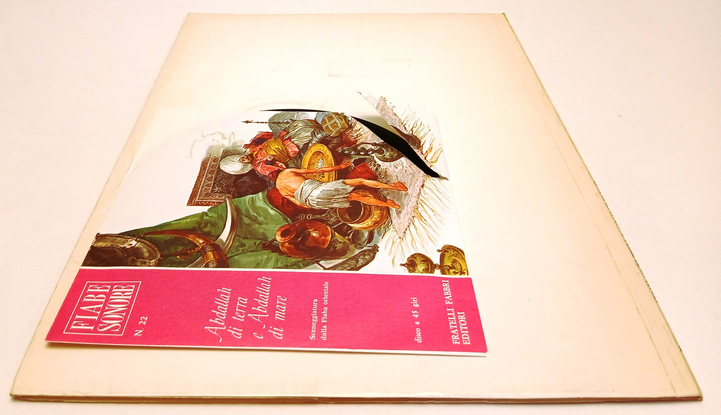 LB- FIABE SONORE N.22 ABDALLAH DI TERRA E MARE + disco 45 giri - FABBRI- RVSa739