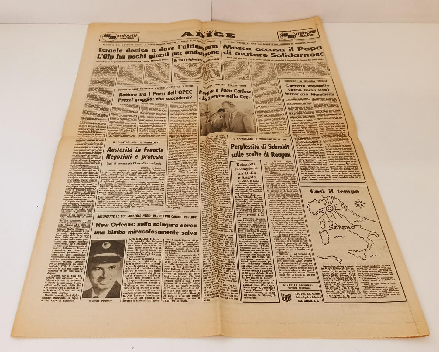 LC- GIORNALE IL NUOVO ADIGE 12 LUGLIO 1982 ITALIA CAMPIONE DEL MONDO - RVSa185
