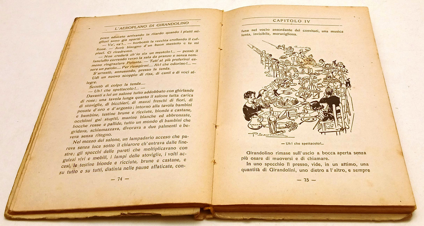 LN- L'AEROPLANO DI GIRNADOLINO- ARTURO ROSSATO- BEMPORAD- RAGAZZI- 1924- C-YFS38