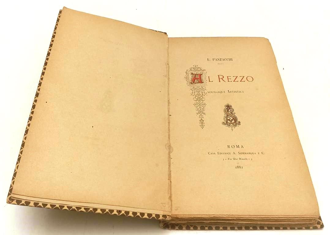 LH- AL REZZO SOLILOQUI ARTISTICI - PANZACCHI - SOMMARUGA --- 1882 - C - ZFS170