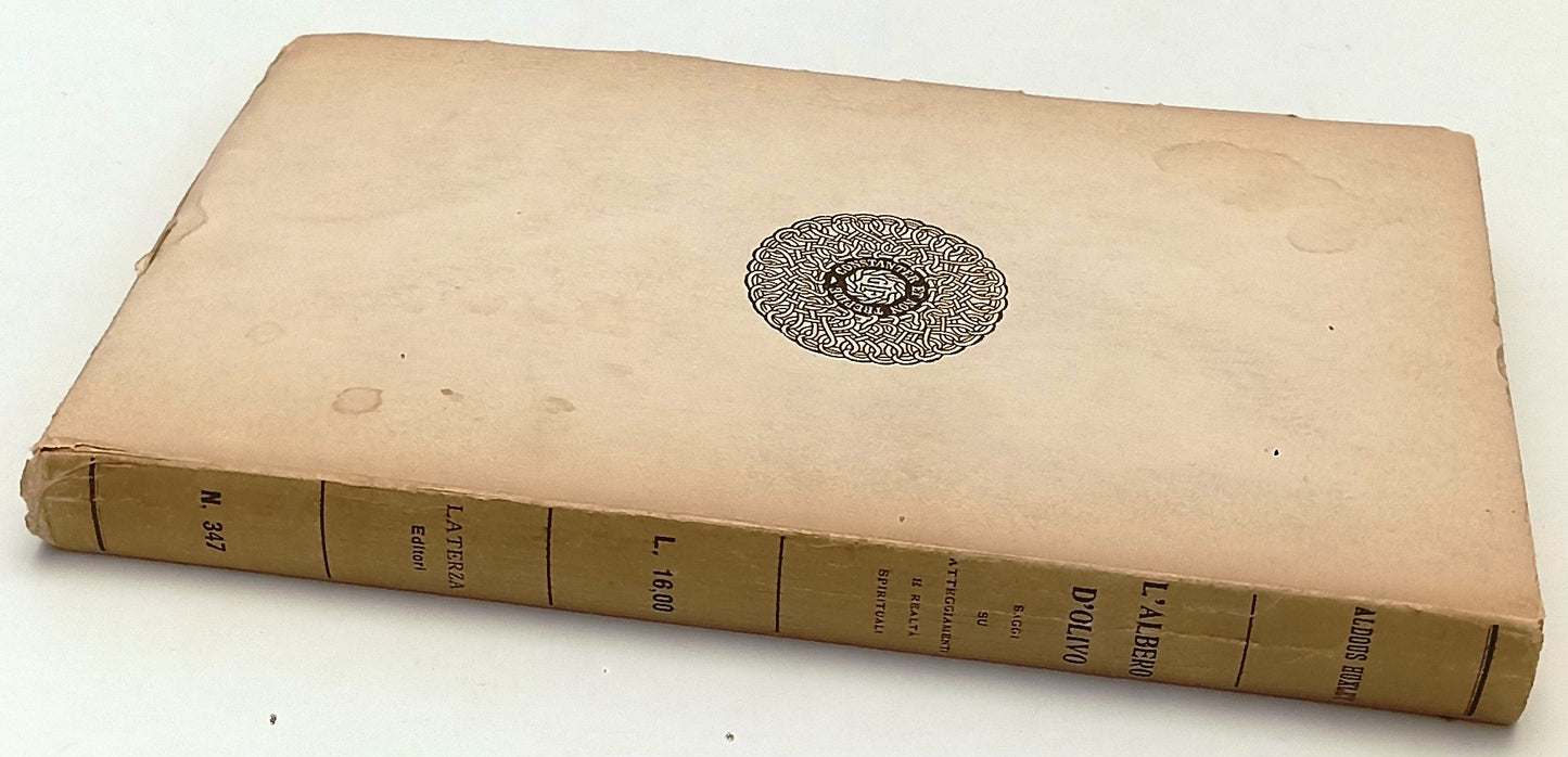 LS- L'ALBERO D'OLIVO - ALDOUS HUXLEY - LATERZA - CULTURA MODERNA -- 1939- B- XFS