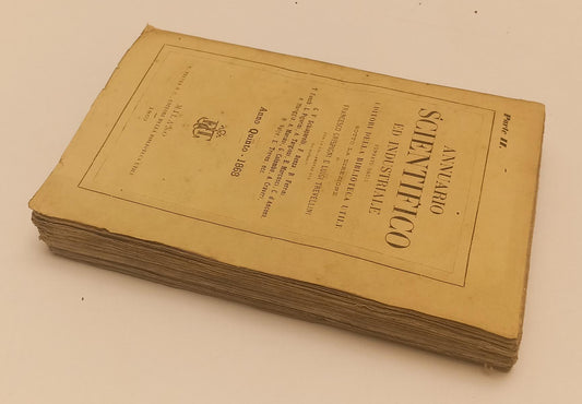 LH- ANNUARIO SCIENTIFICO ED INDUSTRIALE II ANNO V 1868 -- TREVES ---- B - XFS44