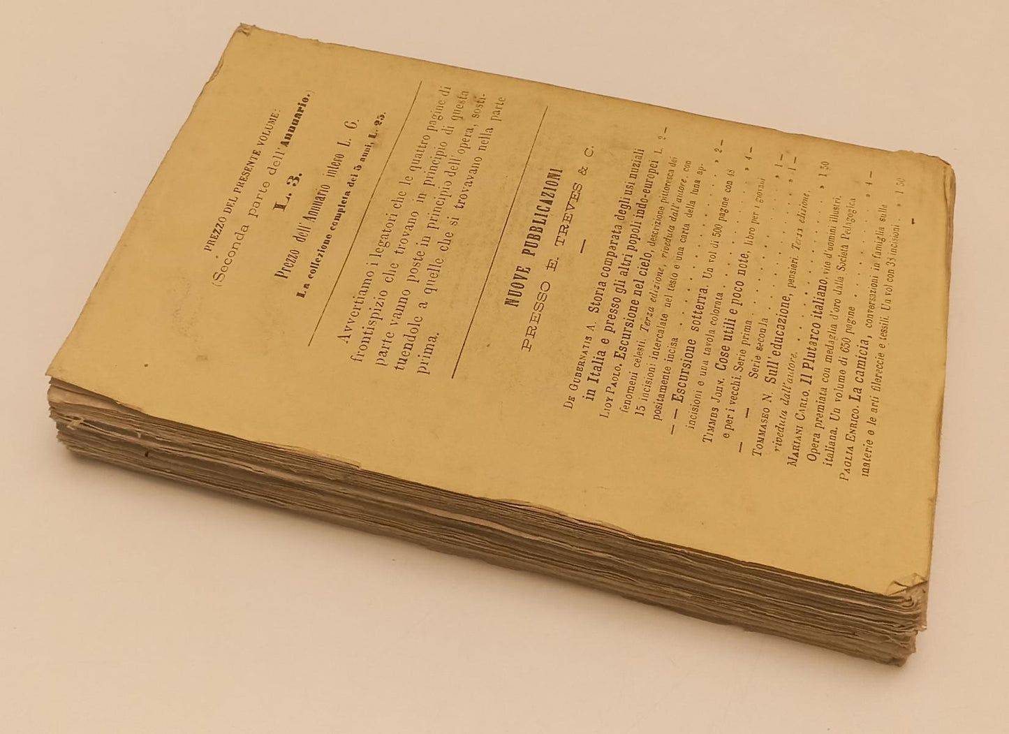 LH- ANNUARIO SCIENTIFICO ED INDUSTRIALE II ANNO V 1868 -- TREVES ---- B - XFS44