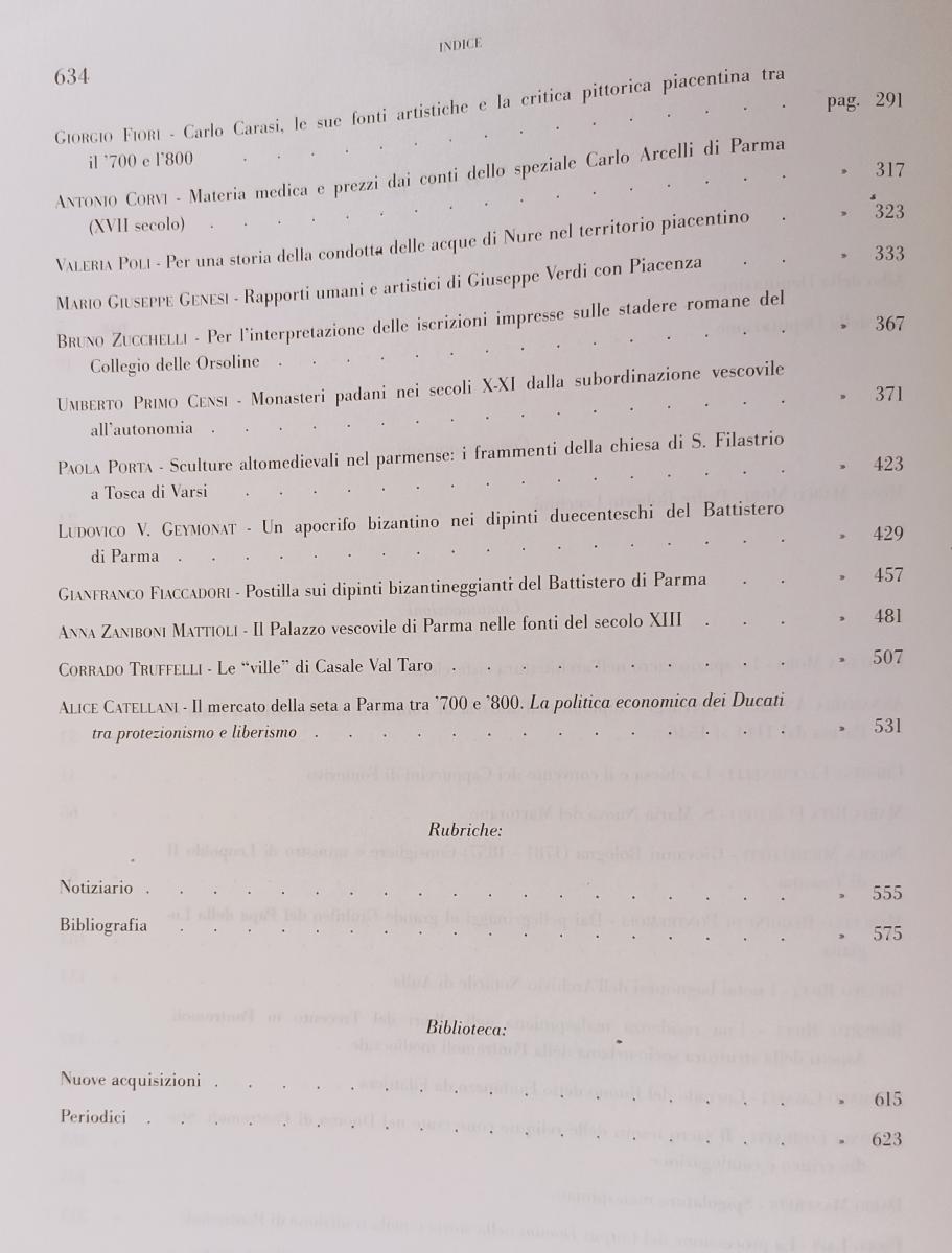 LS- ARCHIVIO STORICO PER LE PROVINCE PARMENSI IV SERIE VOL. LI Anno 1999- XFS155