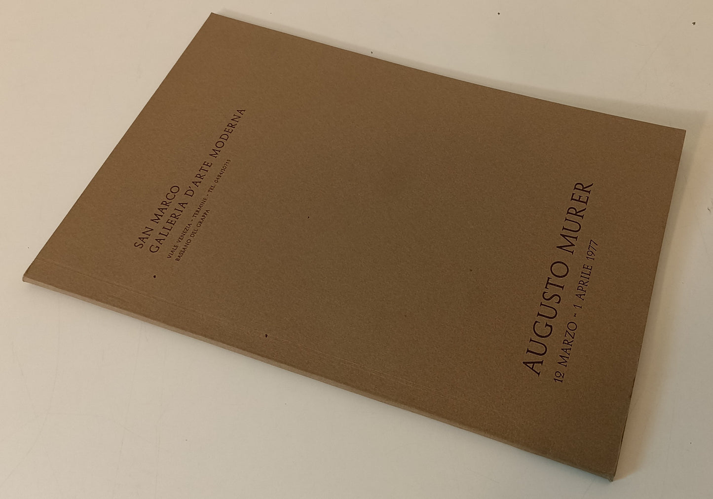 LT- AUGUSTO MURER CATALOGO MOSTRA GALLERIA D'ARTE MODERNA - CASTALDI - XFS165