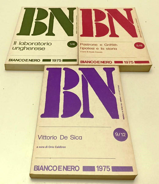 LW- BN BIANCO E NERO 1/12 1975 ANNATA COMPLETA CINEMA - VITTORIO DE SICA- YFS313