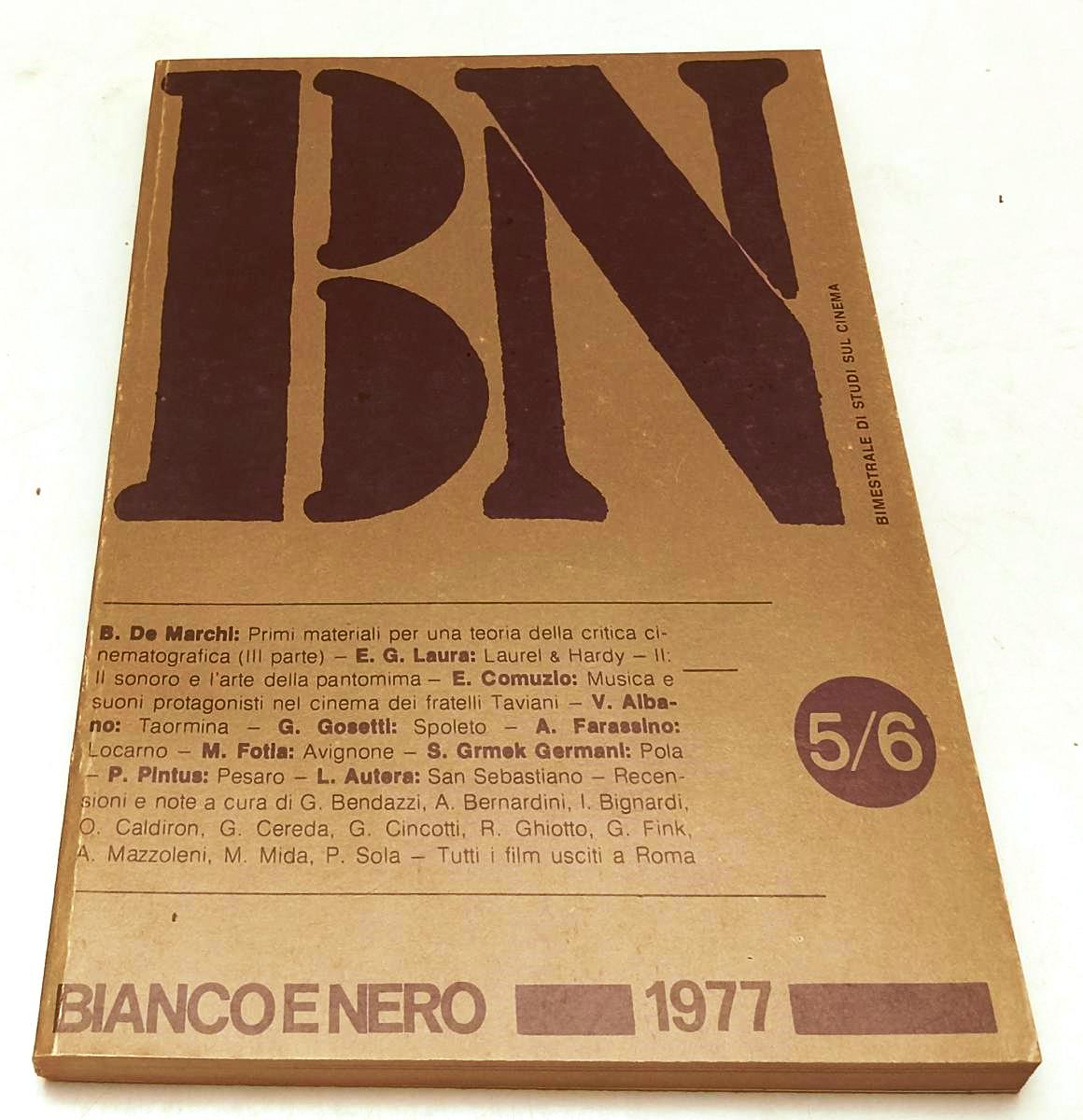 LW- BN BIANCO E NERO 1/6 XXXVIII 1977 ANNATA COMPLETA STUDI SUL CINEMA - YFS313