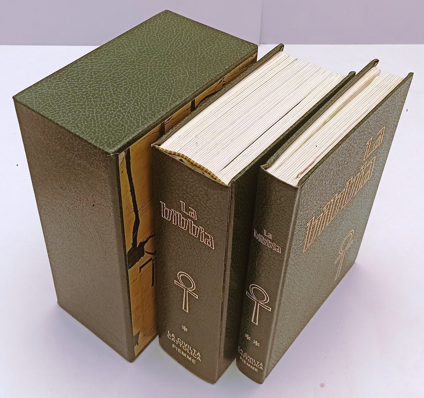 LD- LA BIBBIA COFANETTO 2 VOLUMI -- PIEMME - LA CIVILTA' CATTOLICA --- C- ZFS152