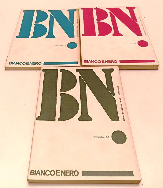 LW- BN BIANCO E NERO 1/12 XXXIII 1972 ANNATA COMPLETA CINEMA SPETTACOLO - YFS113