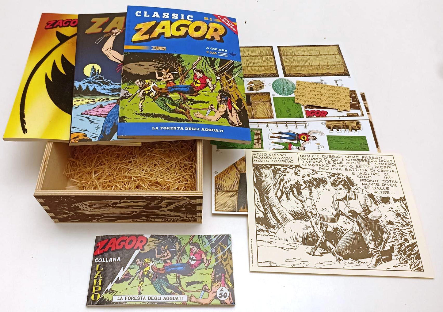 FB- ZAGOR DARKWOOD BOX LEGNO VARIANT ALESSANDRO PICCINELLI STRISCIA- BONELLI-G24