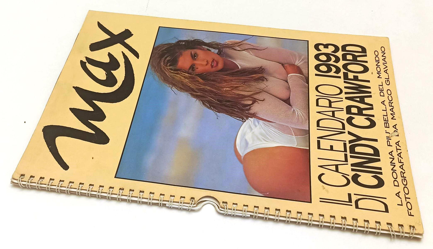 LX- CALENDARIO MAX 1993 CINDY CRAWFORD FOTOGRAFIE MARCO GLAVIANO - RVSa315