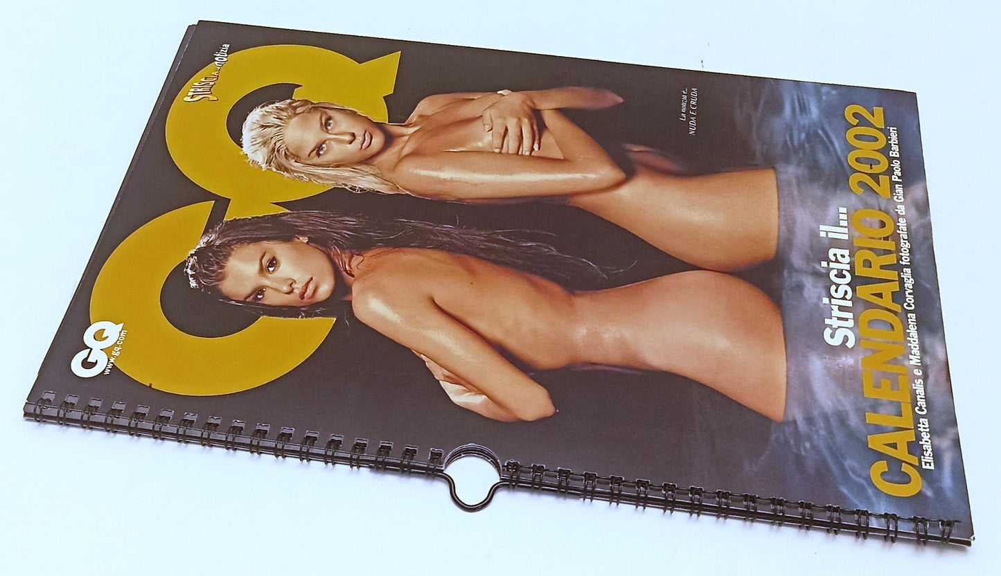 LX- CALENDARIO GQ 2002 STRISCIA ELISABETTA CANALIS MADDALENA CORVAGLIA - RVSa312