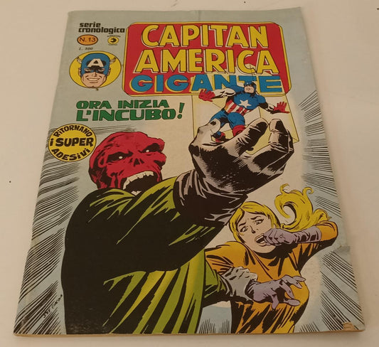 FS- CAPITAN AMERICA GIGANTE N.13 COMPLETO DI ADESIVI -- CORNO - 1981 - S - S23