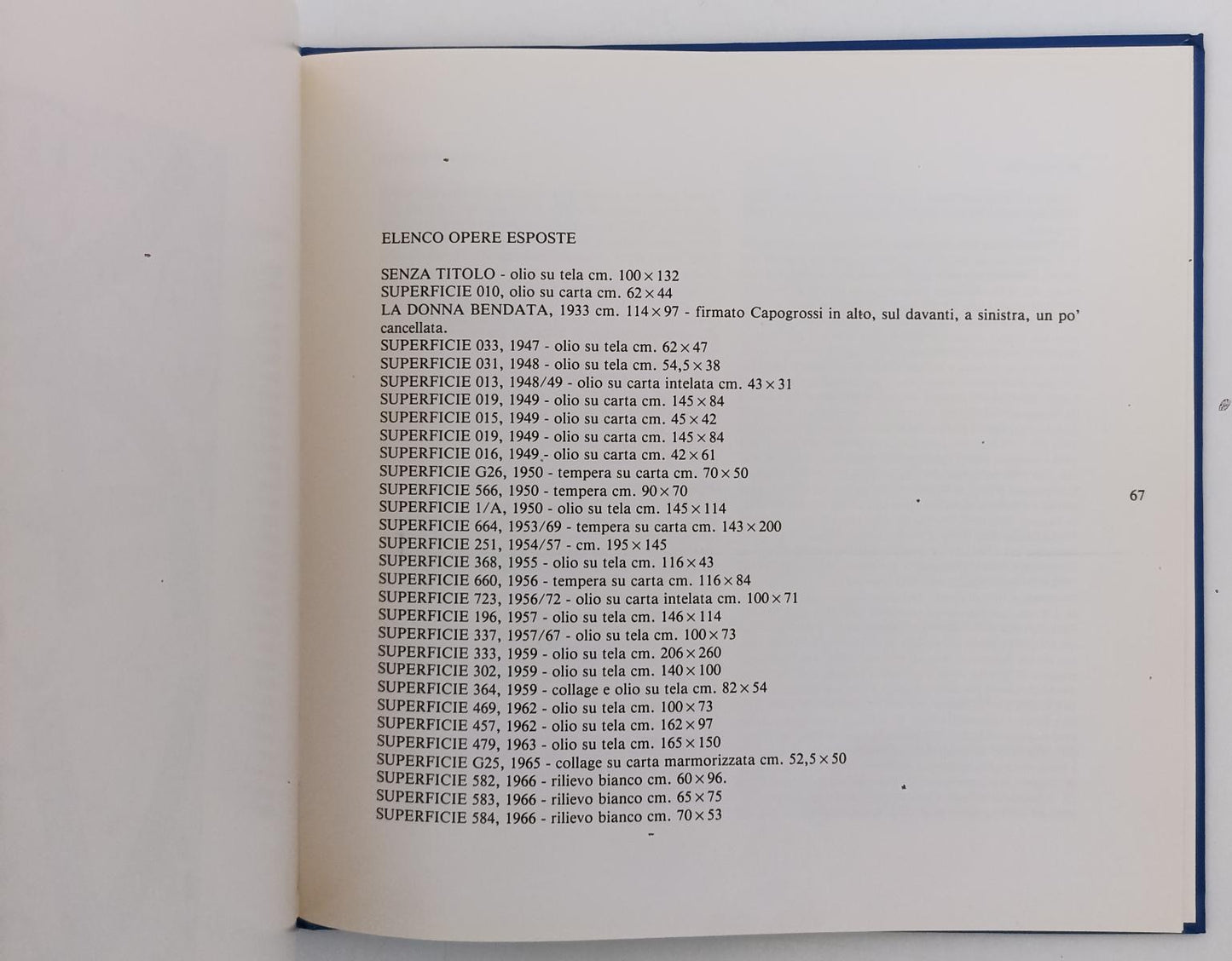 LT- UN PROFILO DI GIUSEPPE CAPOGROSSI IN 30 LAVORI- GALLERIA FORTI- 1982- XFS161