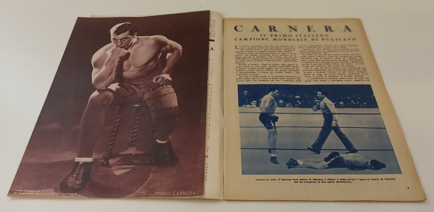 LC- PRIMO CARNERA CAMPIONE DEL MONDO DI PUGILATO ANNO I N.2 1933 XI - RVSa212