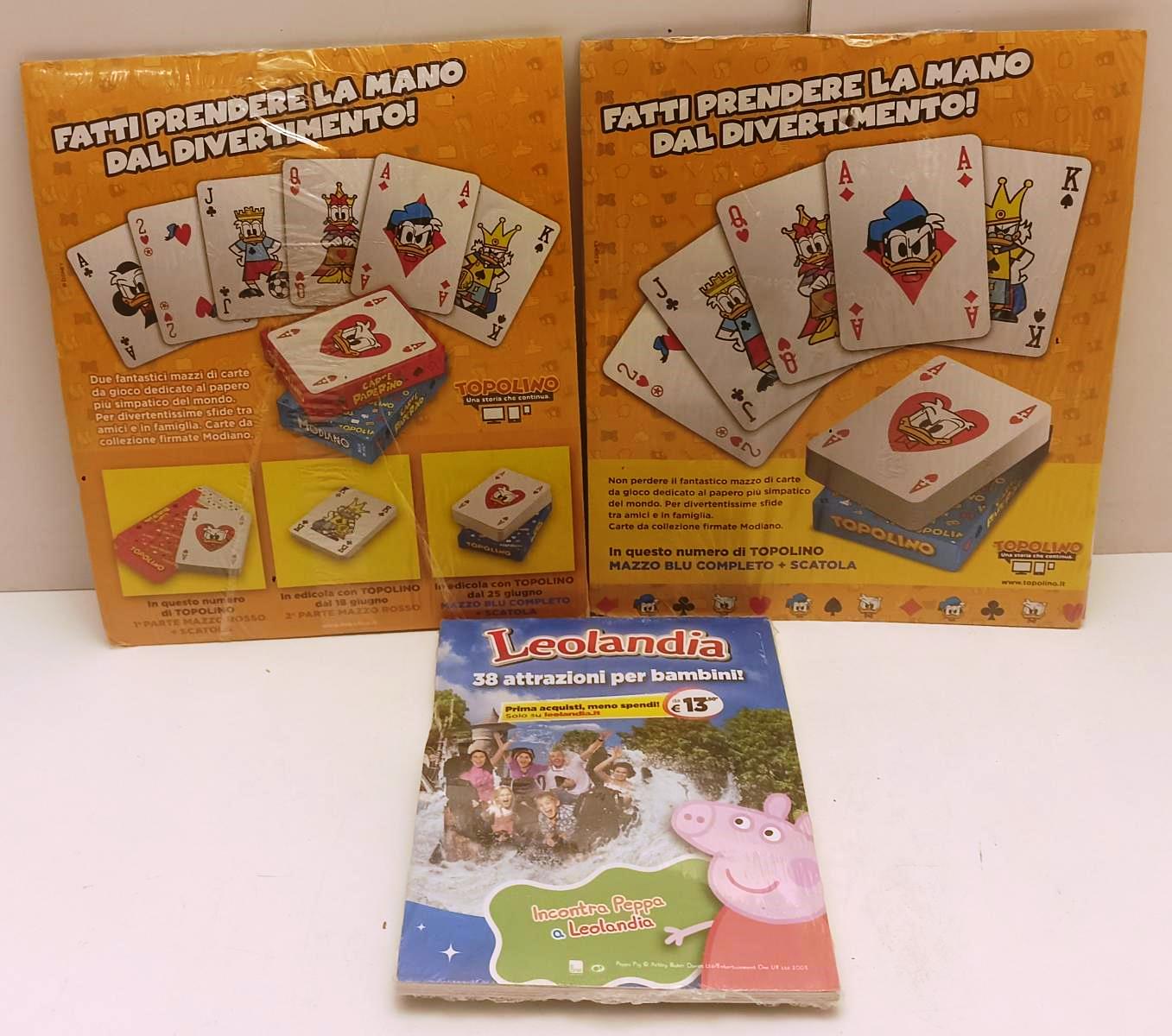 FD- GADGET LE CARTE DI PAPERINO MAZZI COMPLETI TOPOLINO 3055 3056 3057 - B25