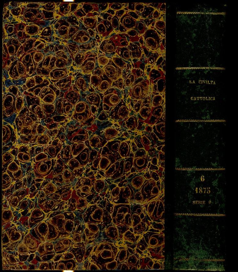 LH- CIVILTA' CATTOLICA SERIE 9 N.6 1875 ----- 1875 - C - ZFS319