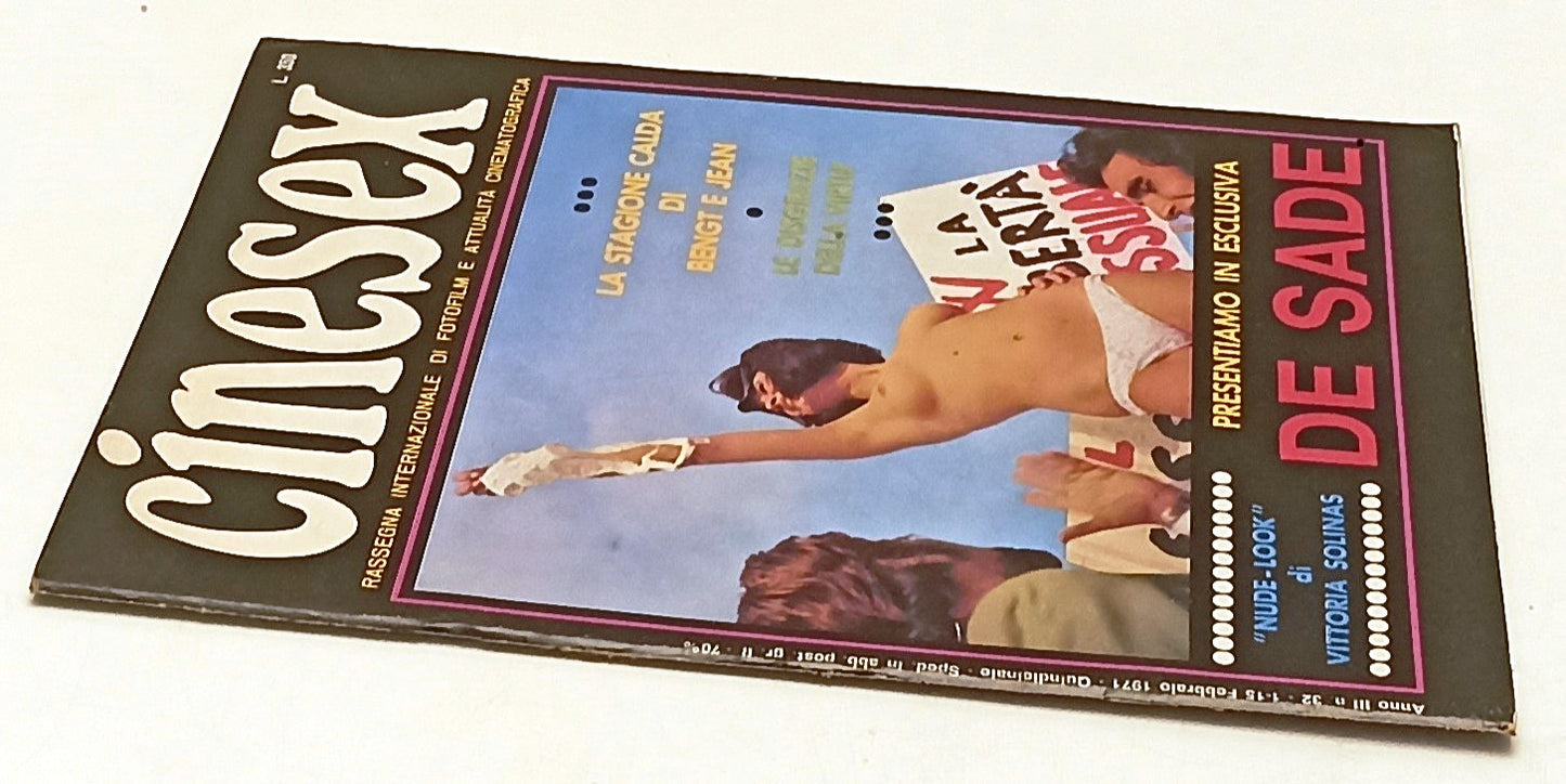 LX- RIVISTA CINESEX ANNO III N.32 1971 DE SADE DISGRAZIE DELLA VIRTU' - RVSa473