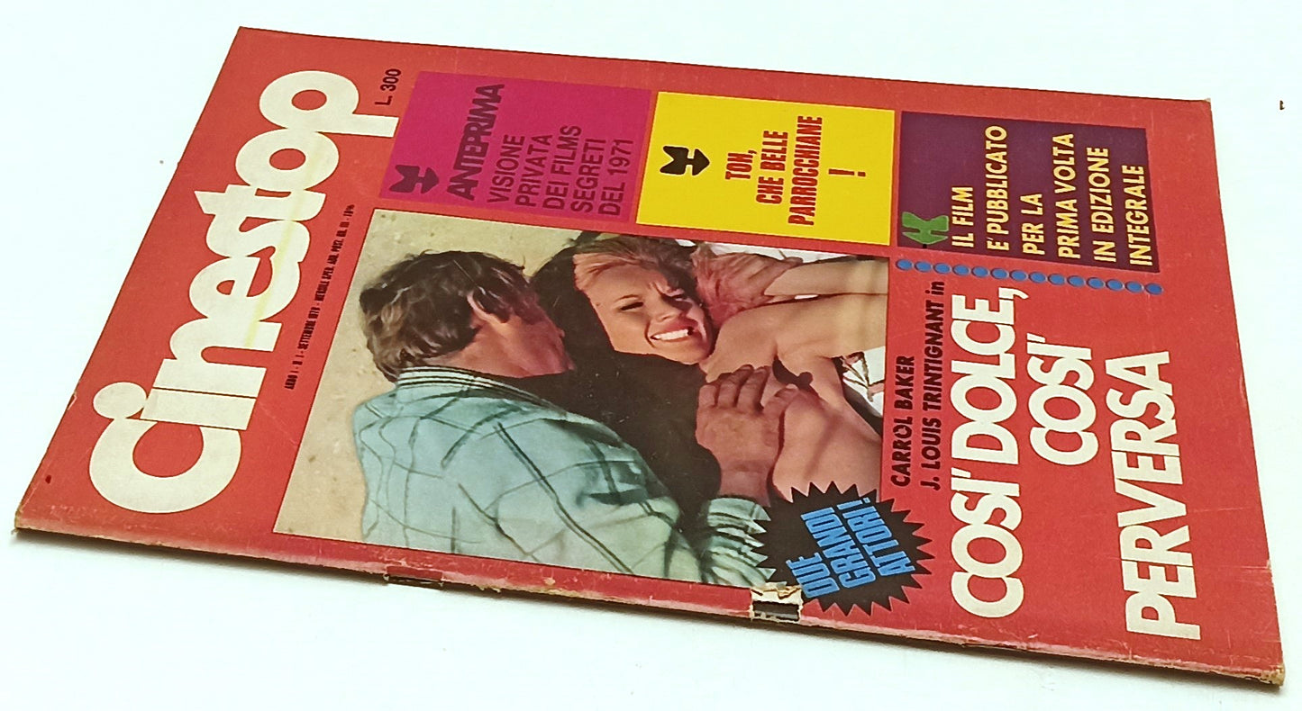 LX- RIVISTA CINESTOP ANNO I N.1 1970 CARROL BAKER LOUIS TRINTIGNANT - RVSa494