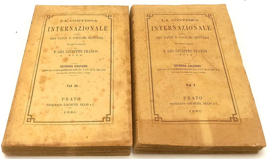 LH- LA CONTESSA INTERNAZIONALE 2 VOLUMI- GIUSEPPE FRANCO- GIACHETTI- 1886- XFS62