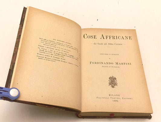LH- COSE AFRICANE DA SAATI AD ABBA CARIMA- MARTINI- F.LLI TREVES- 1896- C-XFS152