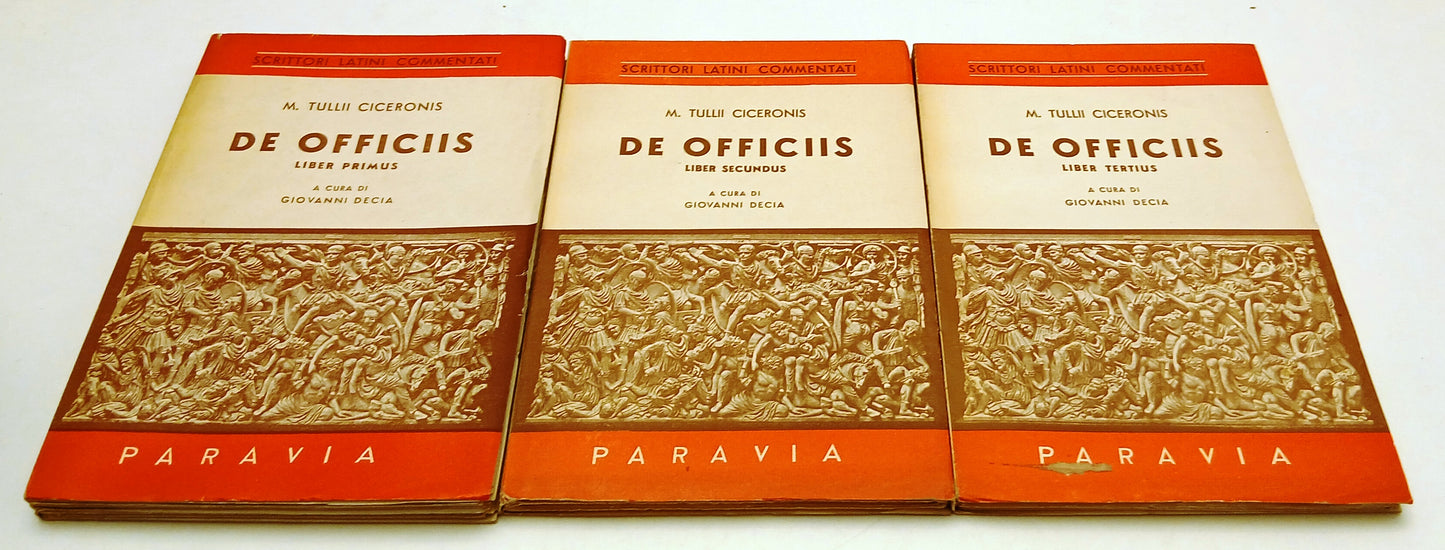 LZ- DE OFFICIIS 3 LIBRI - M. TULLII CICERONIS- PARAVIA- SCRITTORI LATINI- YFSXXX