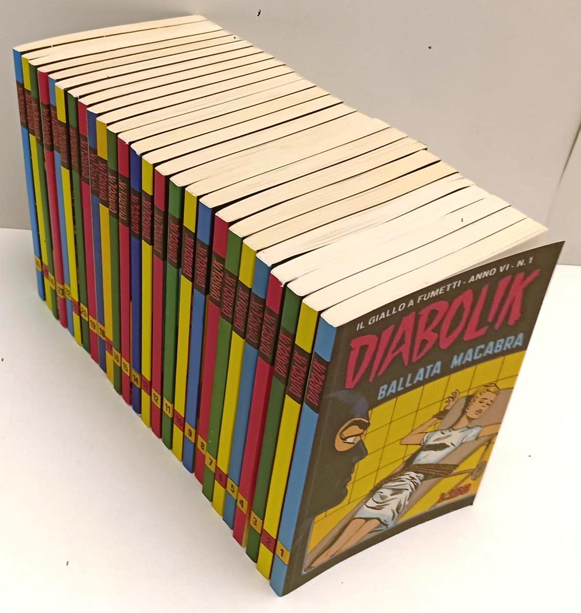 FN- DIABOLIK 1/26 ANNO VI 1966 ANNATA COMPLETA RISTAMPA ANASTATICA - B- G24