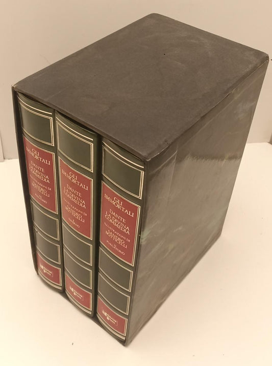 LN- LA DIVINA COMMEDIA 3 VOLUMI- DANTE- MASTER ITALIA- GLI IMMORTALI- 1988-C-ZFS319