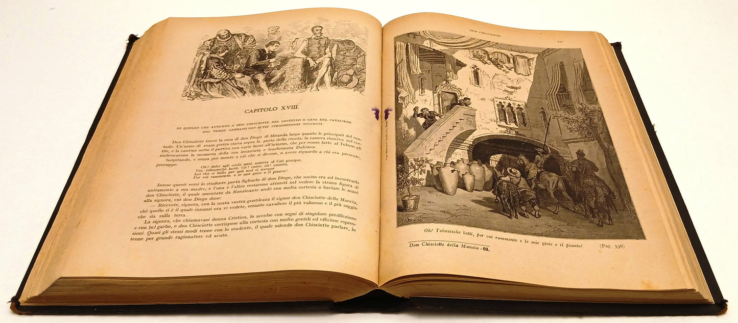Don Chisciotte della Mancia- Cervantes- Scotti- 1908- ill. Gustave Dore'- ZFS319