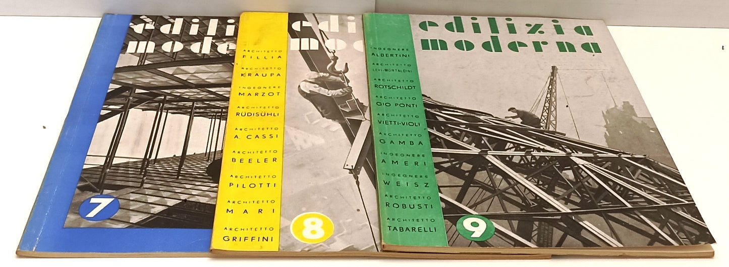 LR- RIVISTA EDILIZIA MODERNA 1/9 - 1931/1933 - ARCHITETTURA INGEGNERIA - YFS743