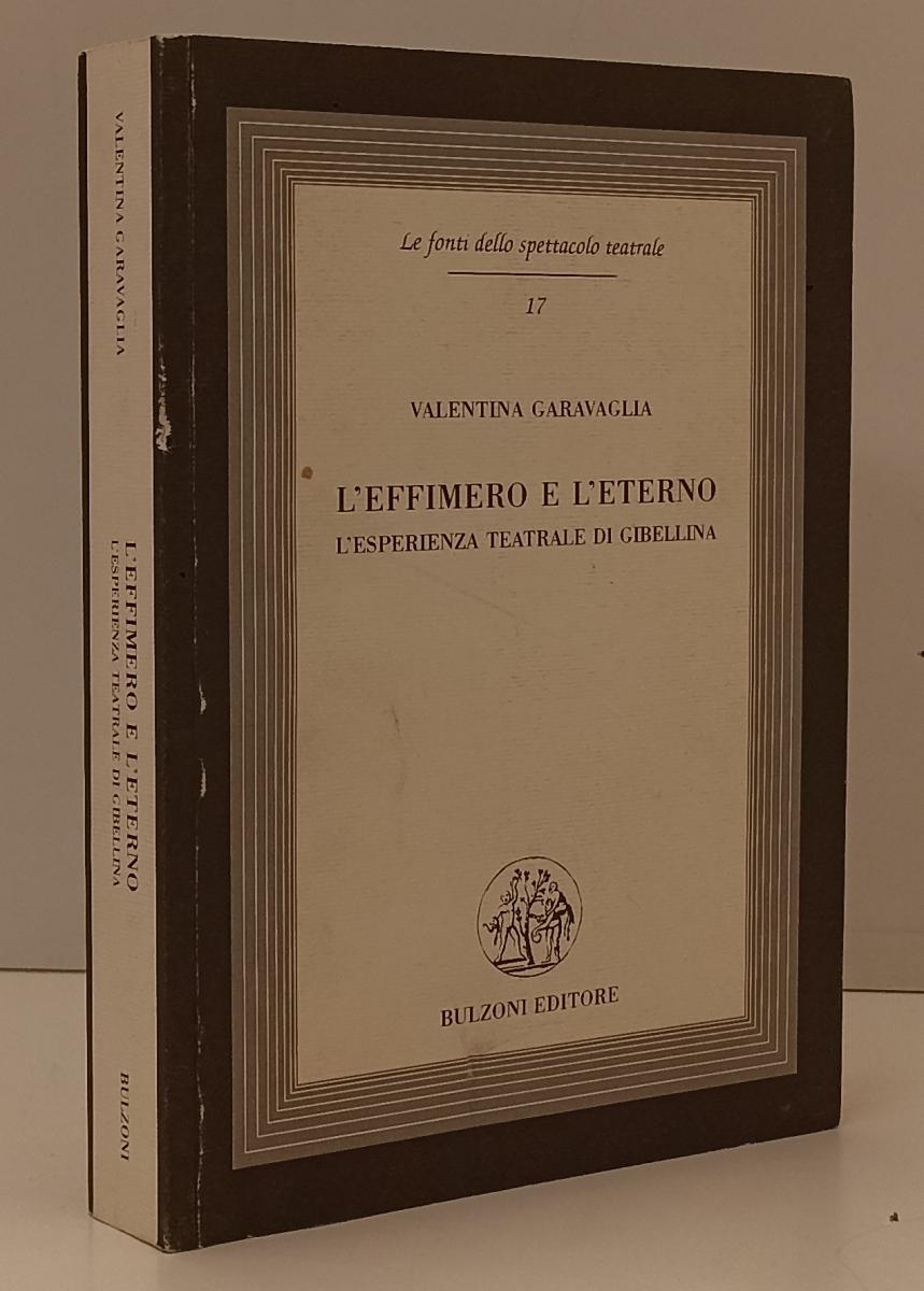 LZ- L'EFFIMERO E L'ETERNO + CD- VALENTINA GARAVAGLIA- BULZONI--- 2012- B- YFS186