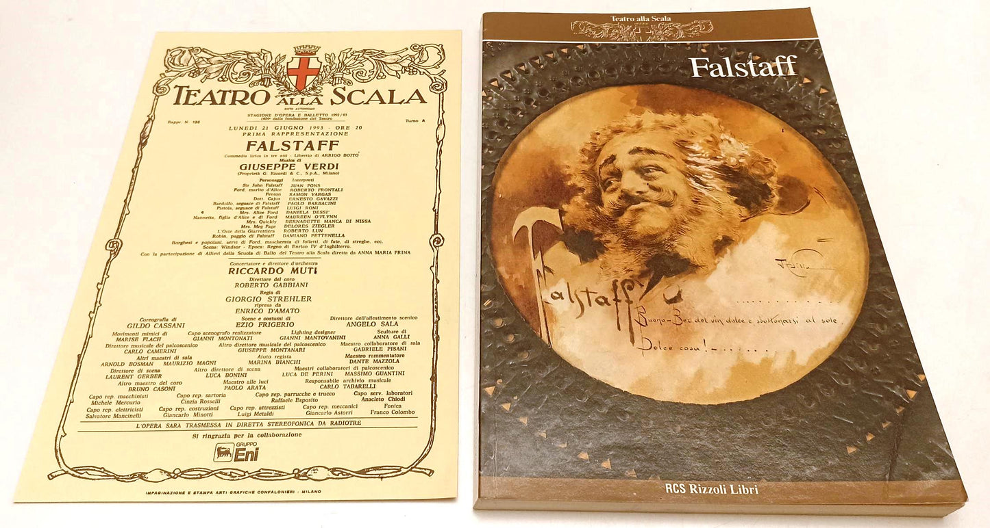 LT- TEATRO ALLA SCALA STAGIONE 1992/93 FALSTAFF GIUSEPPE VERDI RIZZOLI - YFS977