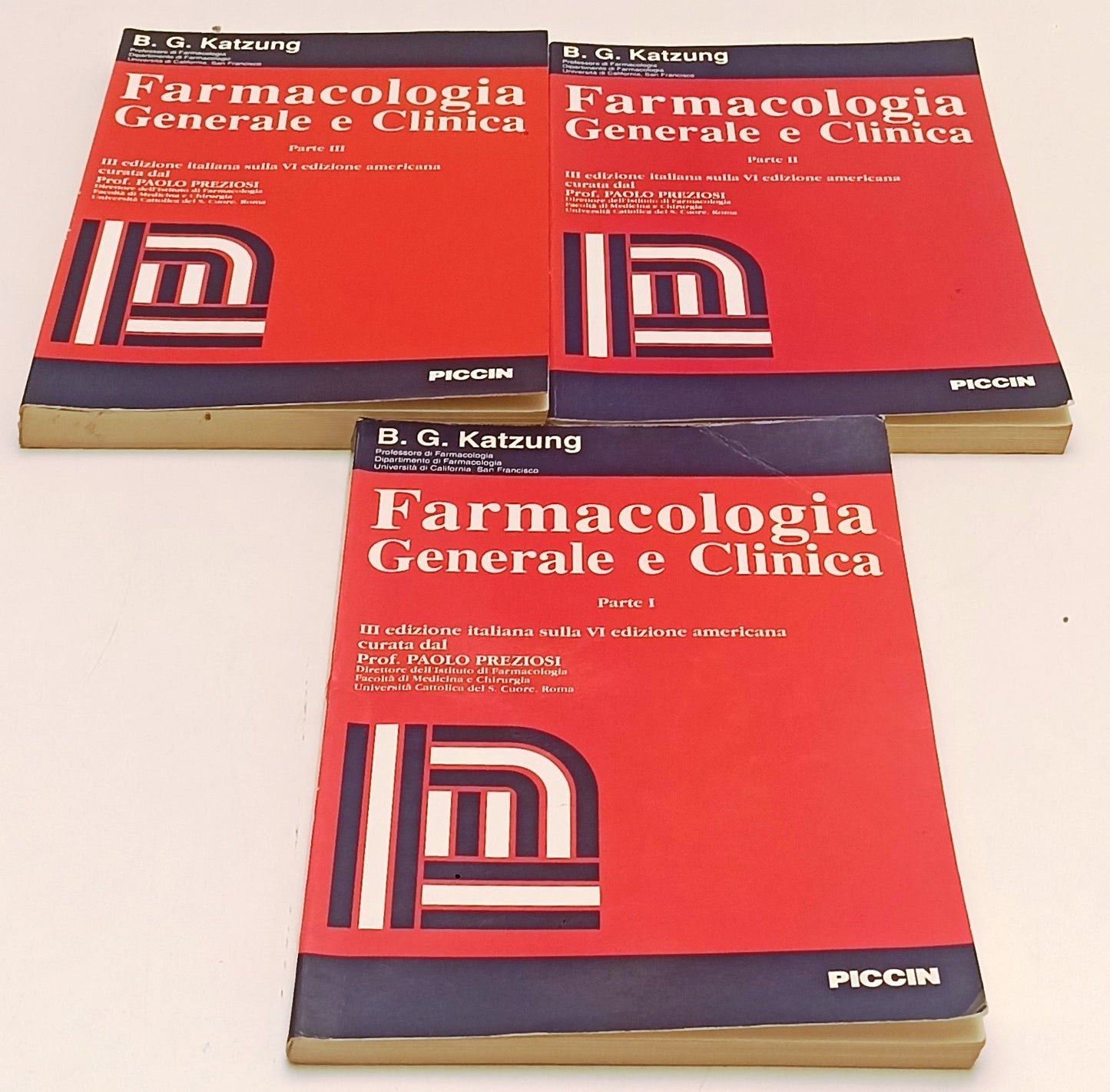 LQ- FARMACOLOGIA GENERALE E CLINICA 3 VOLUMI- KATZUNG- PICCIN--- 1997- B- YFS610