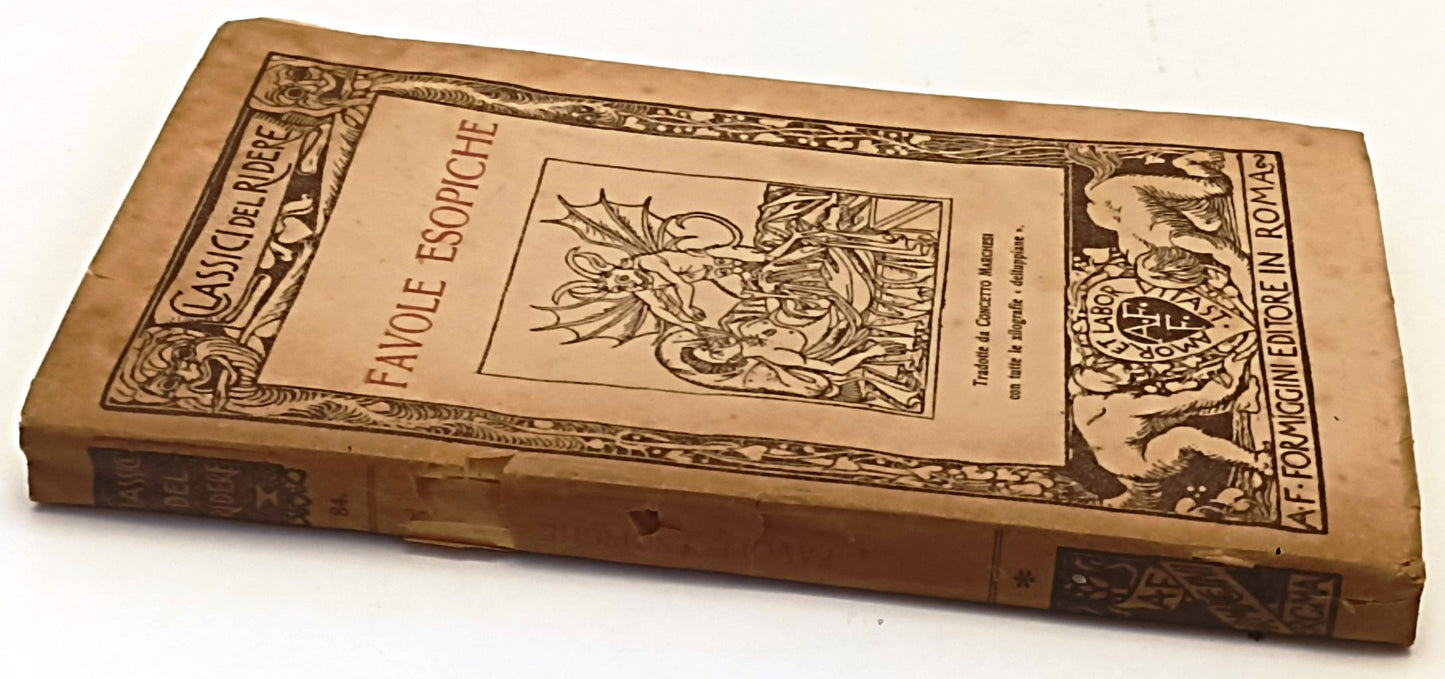 FAVOLE ESOPICHE XILOGRAFIE -- FORMIGGINI - CLASSICI DEL RIDERE - 1930 -B-XFS