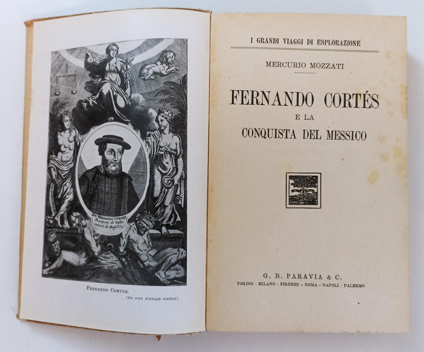 LN- FERNANDO CORTES - MOZZATI - PARAVIA - VIAGGI ESPLORAZIONE -- 1932- B- XFS1
