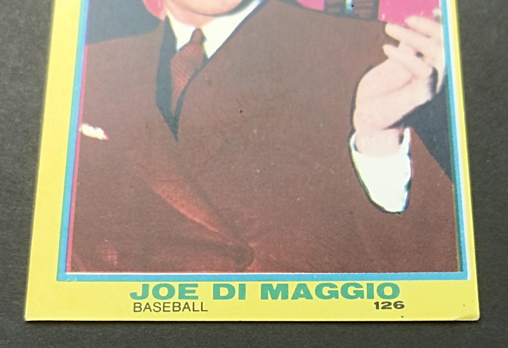 BASEBALL CARD - MIRA - CAMPIONISSIMI 1968 - JOE DI MAGGIO - 126 - MINT