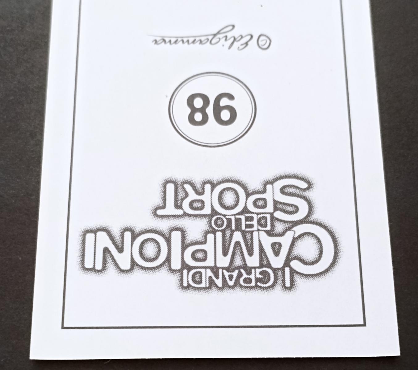 BOXING CARD - EDIGAMMA - CAMPIONI DELLO SPORT 1997 - MIKE TYSON - 98 - MINT