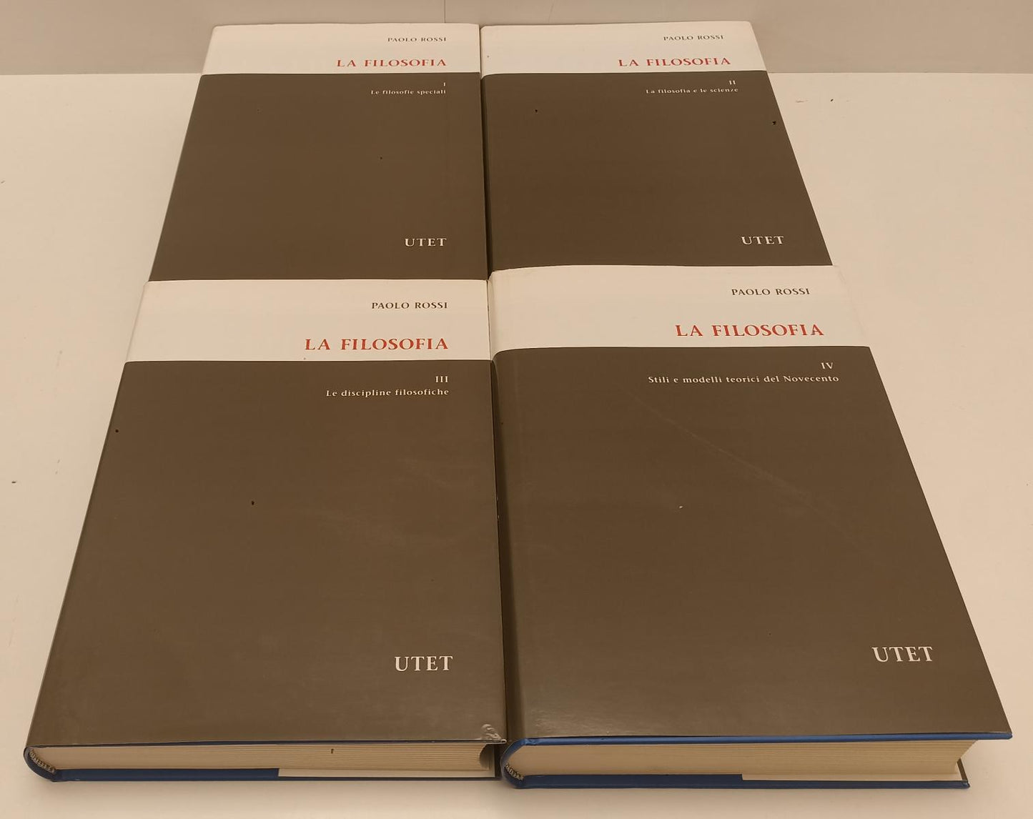 LS- LA FILOSOFIA VOLUMI 1/4 COMPLETA - PAOLO ROSSI - UTET --- 1995 - CS - YFS136
