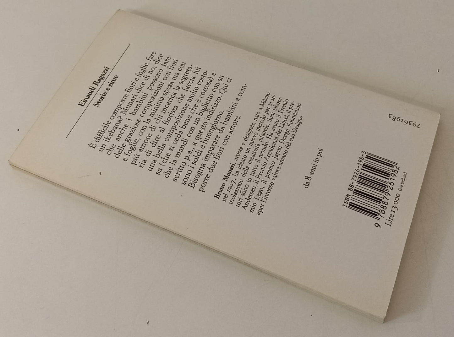 LB- UN FIORE CON AMORE ILLUSTRATO- BRUNO MUNARI- EINAUDI- RAGAZZI-- 1995- B- XFS