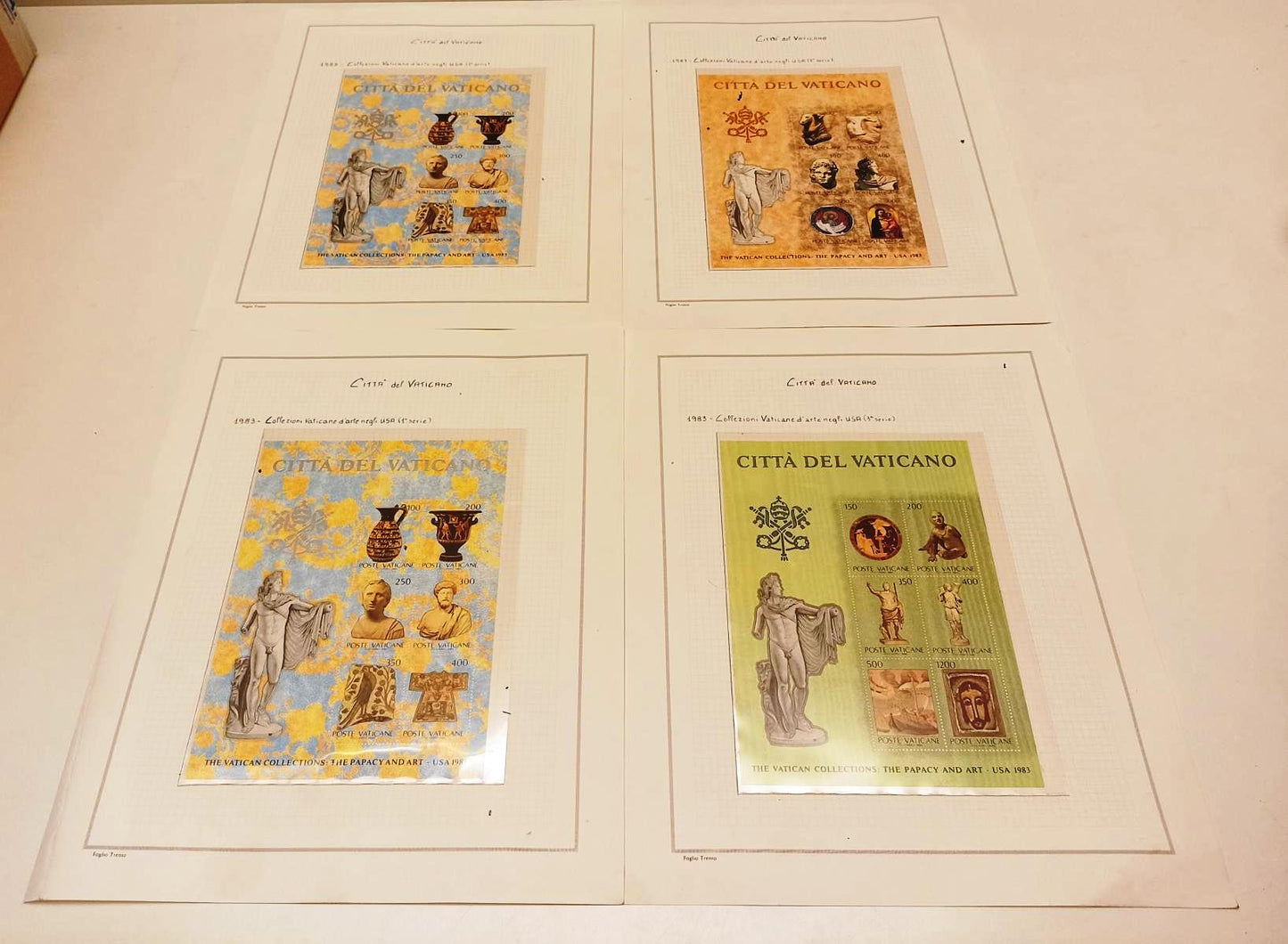 CV- FOGLI FRANCOBOLLI COLLEZIONI VATICANE D'ARTE USA 1a 2a 3a SERIE - RVSa332
