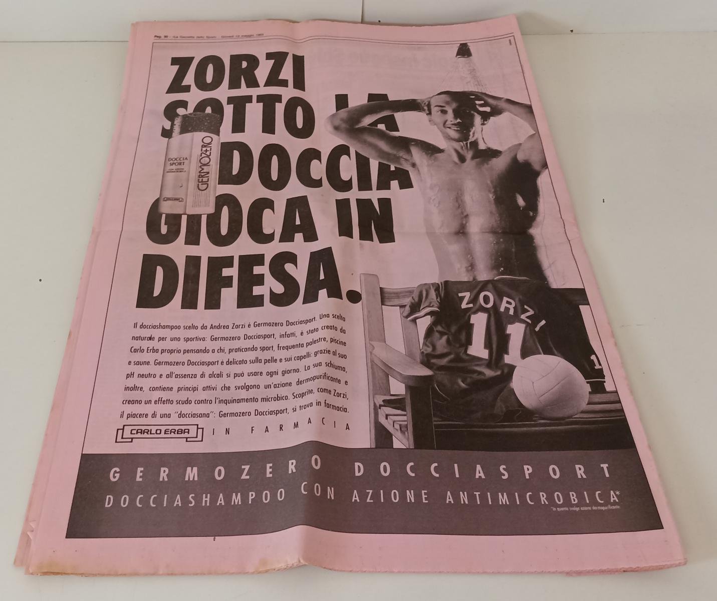 LC- GAZZETTA DELLO SPORT MAGGIO 1993 WEMBLEY PARMA COPPA COPPE MINOTTI - RVSa249