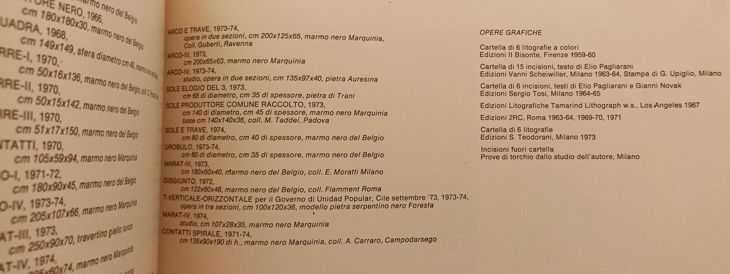LT- GIO' POMODORO SCULTURE 1958/1974 RAVENNA PINACOTECA CATALOGO OPERE - XFS164