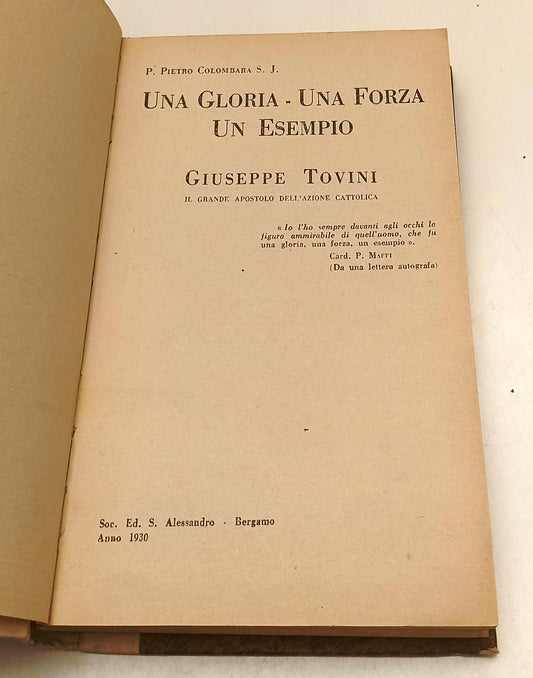 LD- GIUSEPPE TOVINI GLORIA FORZA ESEMPIO - PIETRO COLOMBARA ---- 1930- C- ZFS164