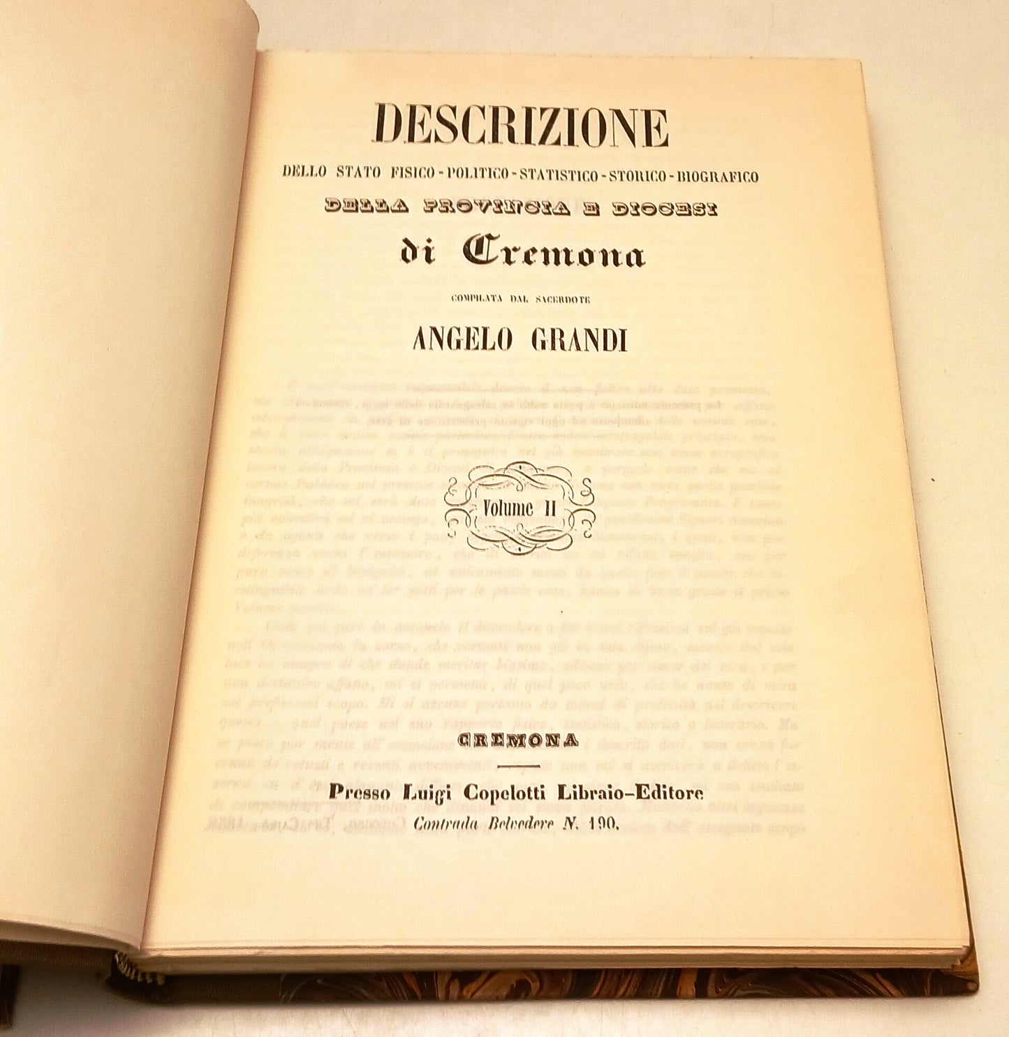 Descrizione provincia e diocesi di Cremona - Grandi - Turris- anastatica- YFS139