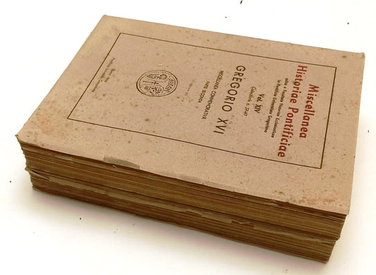 LD- GREGORIO XVI PARTI I/II - MISCELLANEA HISTORIAE PONTIFICIAE - 1948- B- XFS99